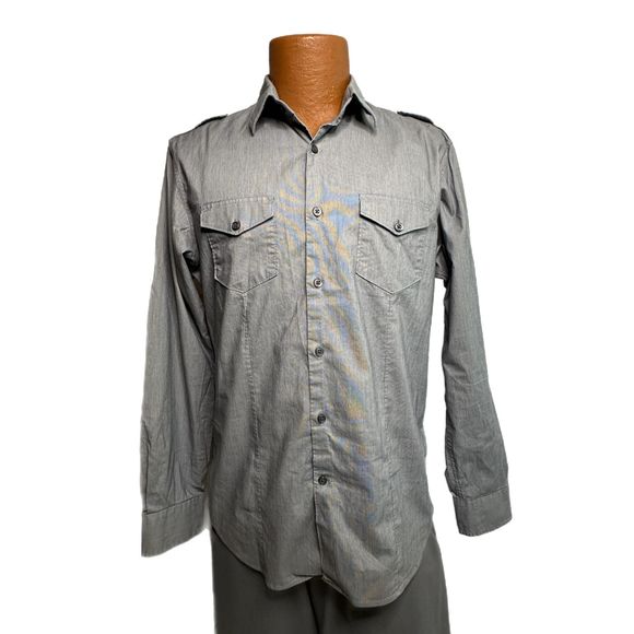 Banana Republic Blue Patterned Men's Button Down Shirt, M 15-15.5, Pre-owned - Picture 1 of 7